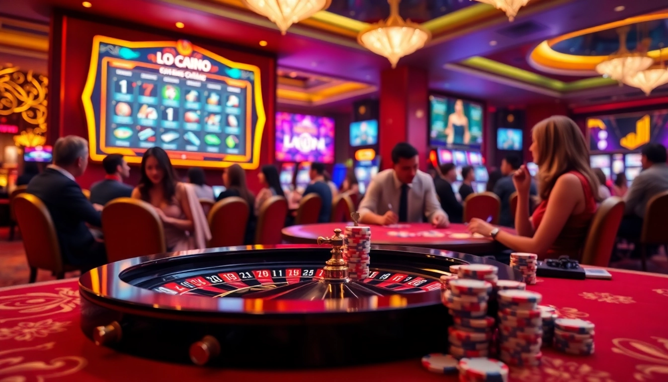 Lô đề online players engaging in a dynamic digital betting experience at a vibrant online casino.
