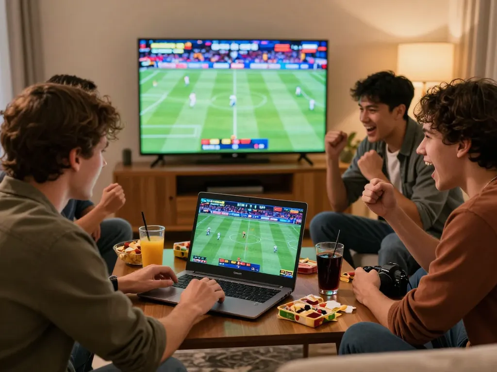 Friends enjoying sports betting together, engaging with bet789 for an exciting online gaming experience.