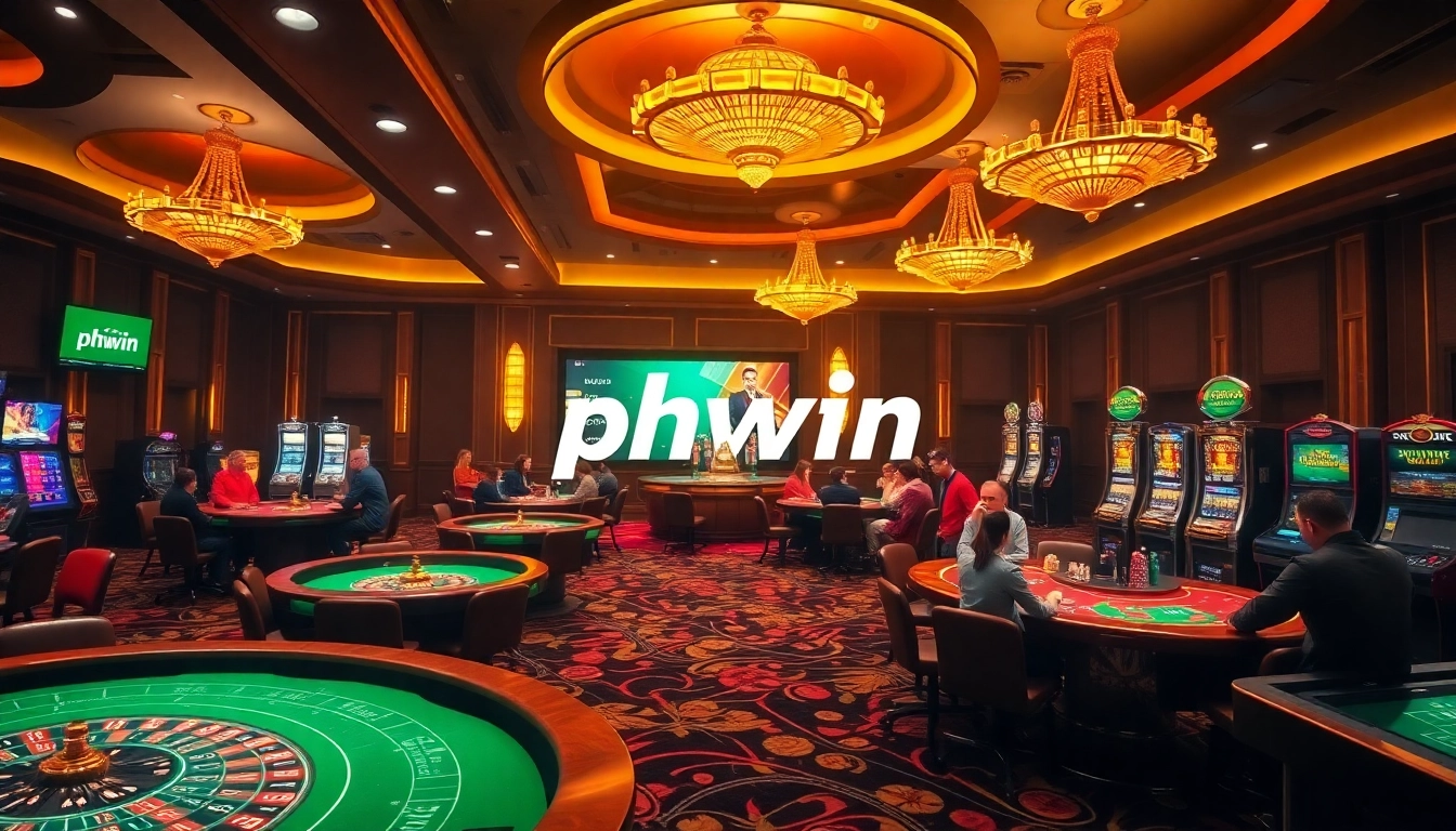 PHWIN players enjoying a thrilling online gaming experience with vibrant casinos and exciting games.