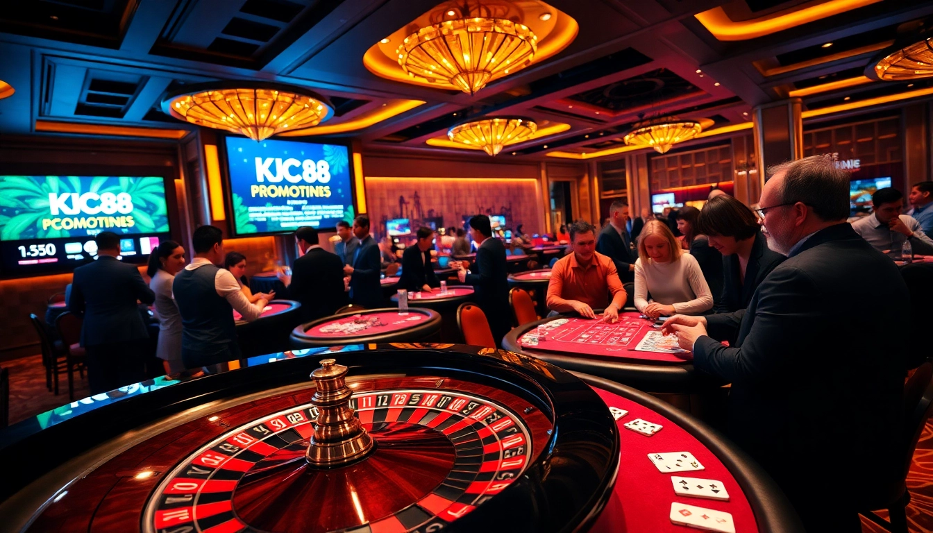Experience the excitement at KJC RR88 casino with luxurious poker tables and an engaging atmosphere.