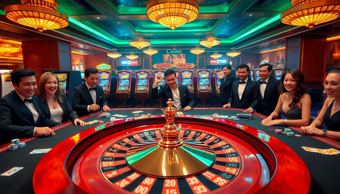 Experience the thrill of gambling at https://888neww8.com/ with poker chips and roulette wheel in action.