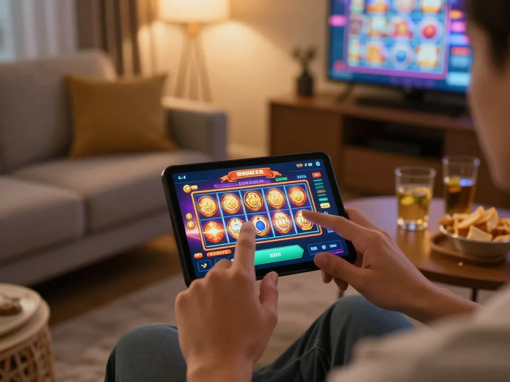 Engaging with the vibrant F8BETZ mobile app for a fun online gaming experience.