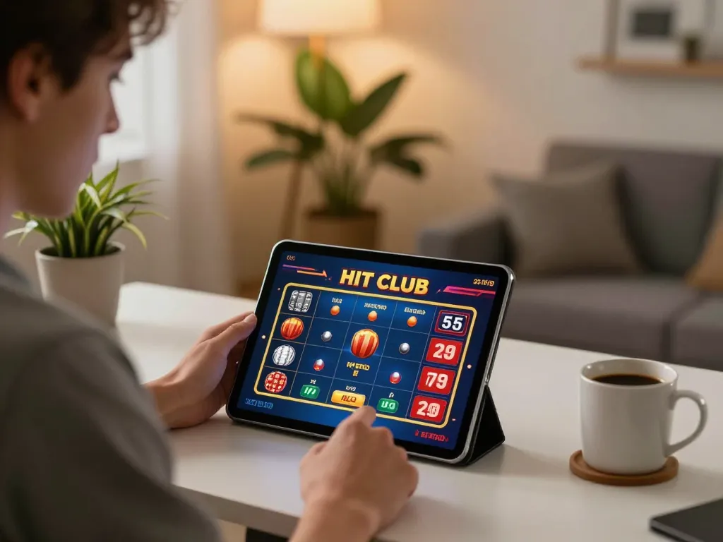 Enjoy immersive online gaming at HIT CLUB in a cozy home office setting
