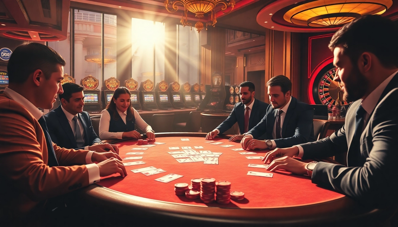 Engaging poker scene at XX88 com with vibrant chips and professional players immersed in the game.