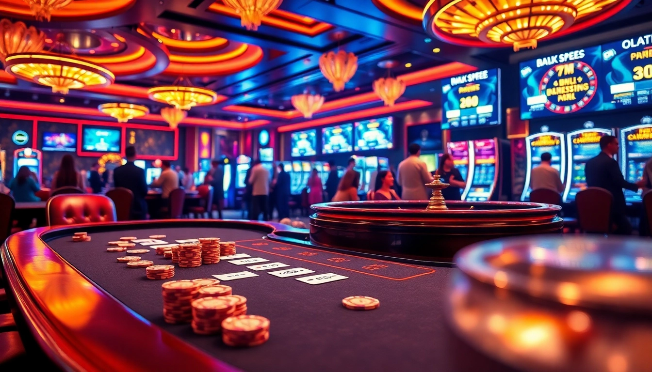 Experience thrilling gambling excitement with 7M-themed high-stakes poker and roulette action.