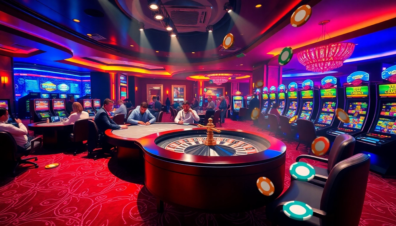Players enjoying thrilling casino games at EE88, revealing excitement and luxury in gambling.