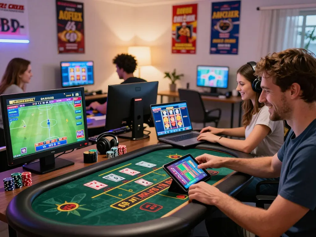 Players enjoying various games at SC88 online casino in a vibrant virtual environment
