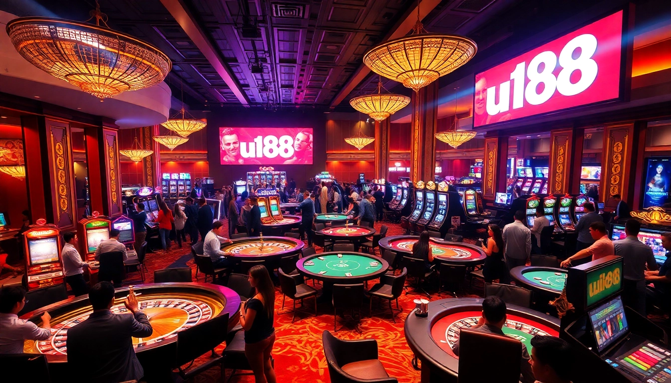 Experience thrilling games at uu88 with poker chips and vibrant casino action.