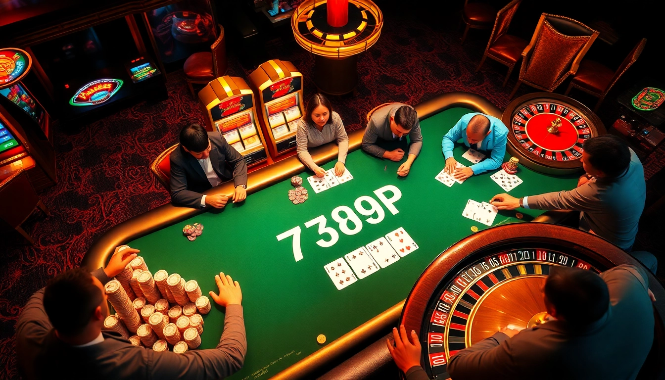 Engage in high-stakes poker at the luxurious casino table featuring 789P gaming elements.