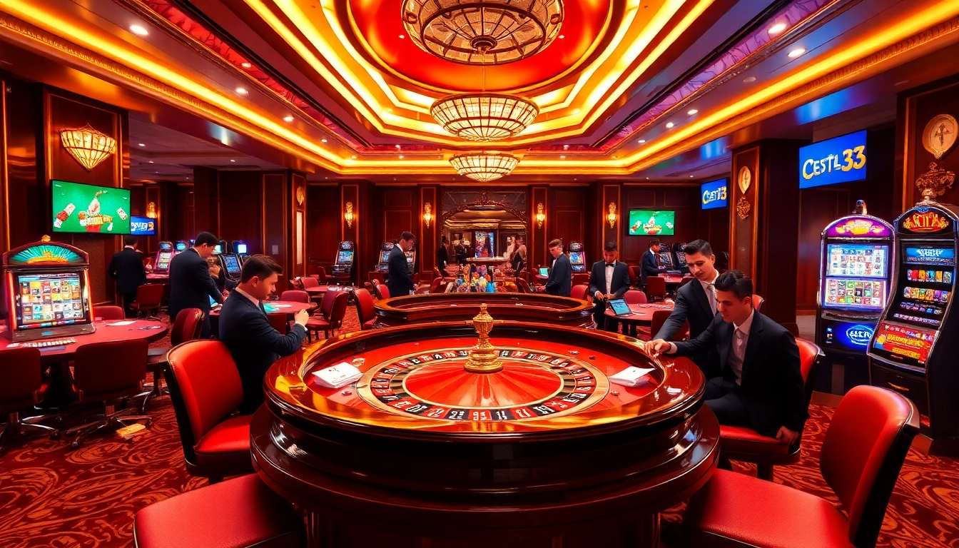 Engaged gamblers at a luxurious casino table, emphasizing https://www.eejl33.com/ thrilling betting action and excitement.