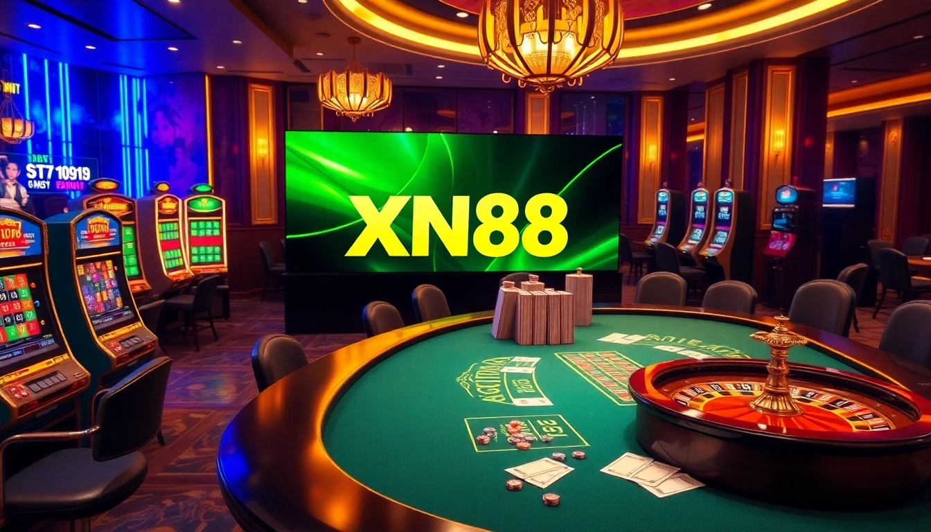 Experience the excitement of game bài xn88 with vibrant casino tables and thrilling betting options.