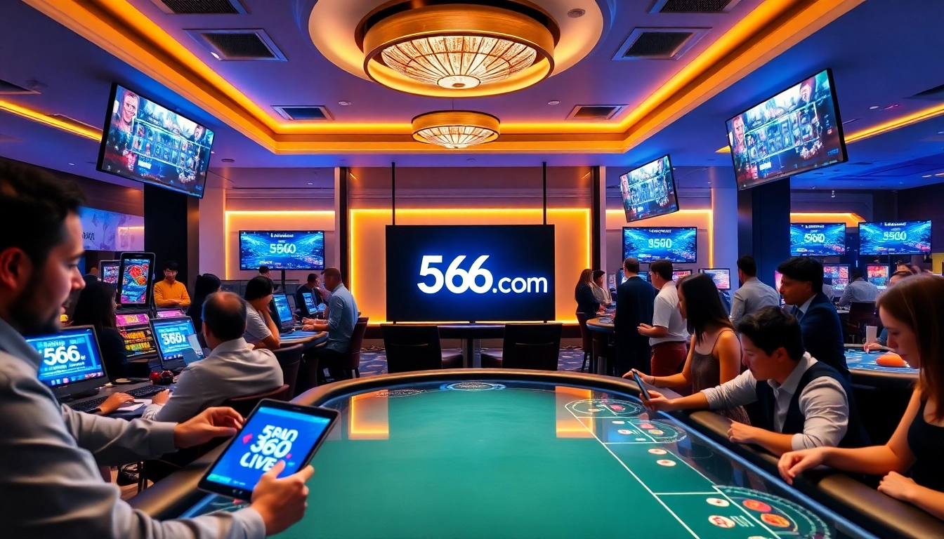 Engaging online casino experience at 566.com showcasing diverse players and gaming options.