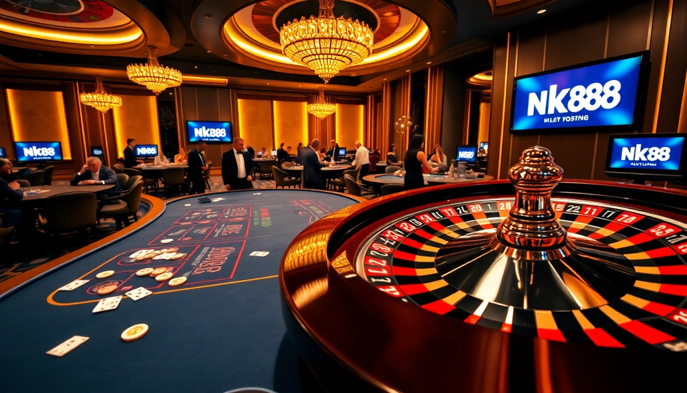 Engage with NK88 casino excitement featuring luxurious tables and stunning roulette wheels.