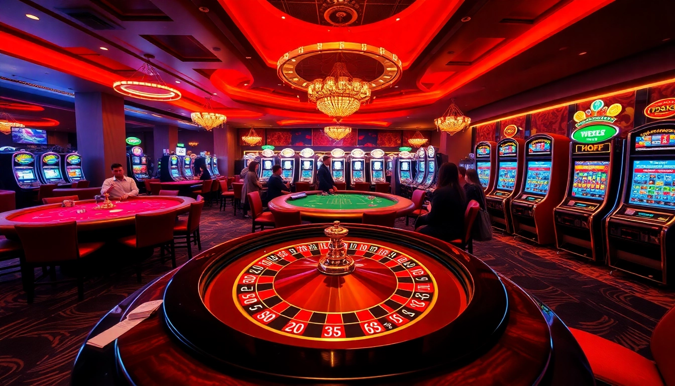 Experience the excitement of gaming at tr88bet.it.com in a luxurious casino environment.