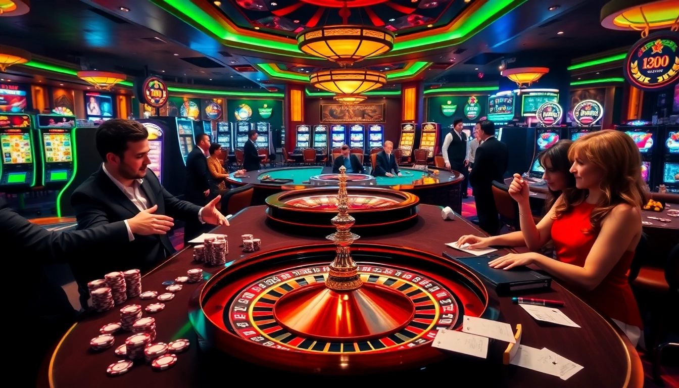 Players enjoy thrilling games at a casino featuring the exciting atmosphere of https://ta88.de.com/ with roulette and poker action.