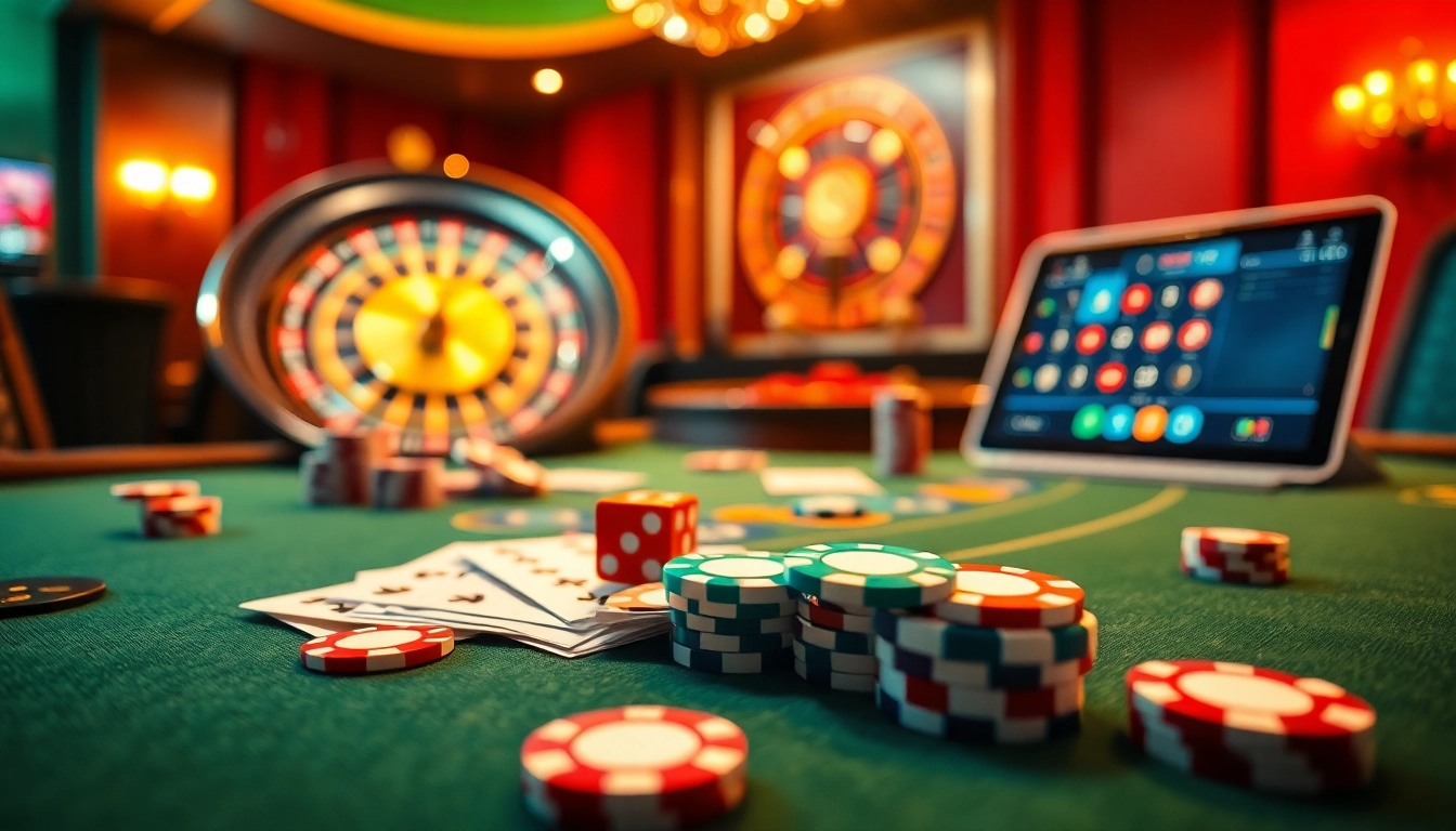 Experience the intensity of game bài xn88 at a luxurious casino table with cards and chips.