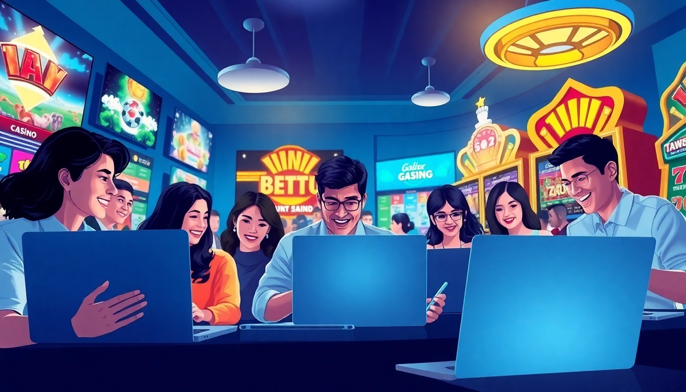 Players engaging in exciting online wagering experiences on winvn88.live, showcasing diverse gaming options.