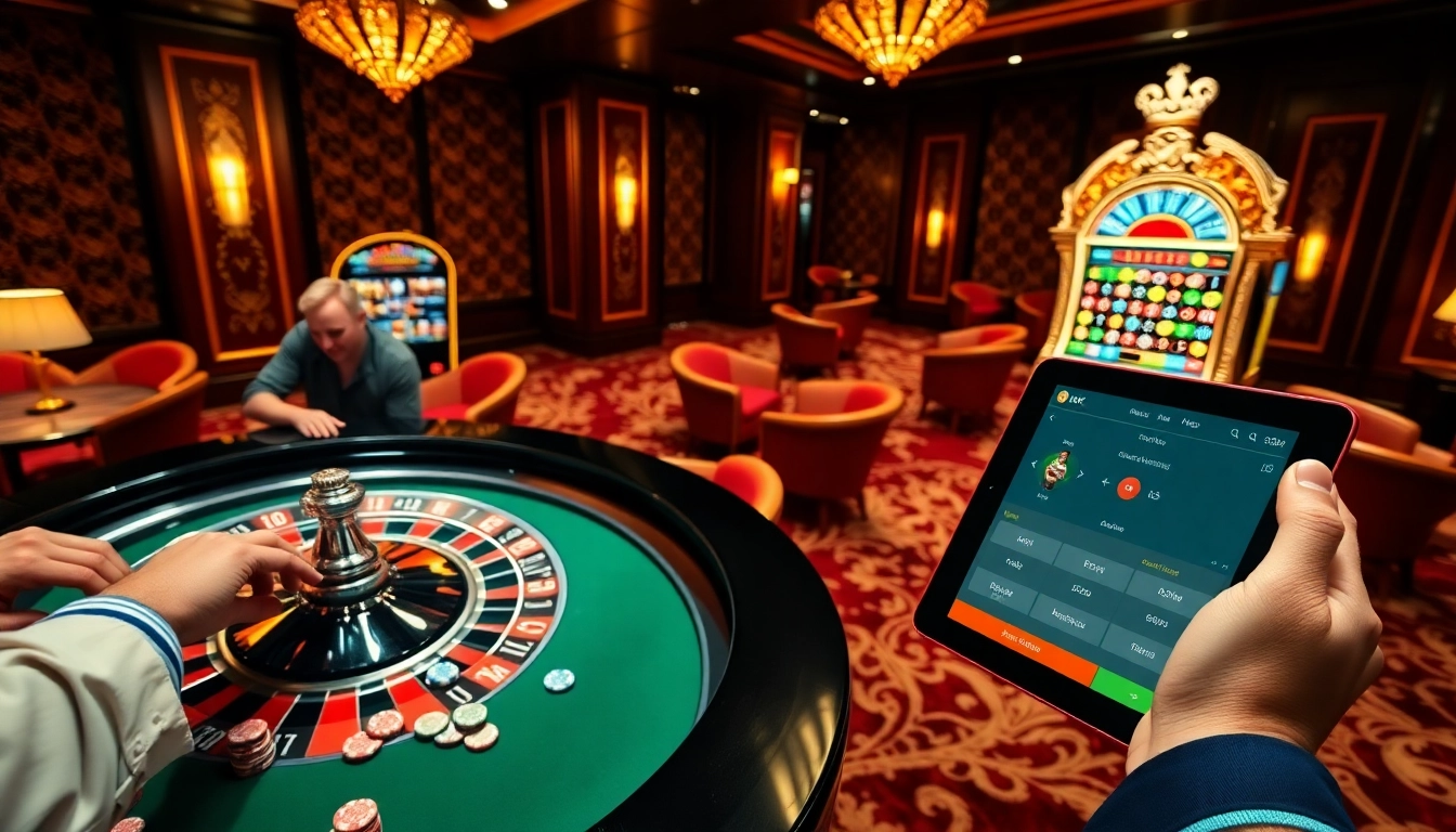 Experience the thrill of gambling with BDTK1 app at an exciting casino table.