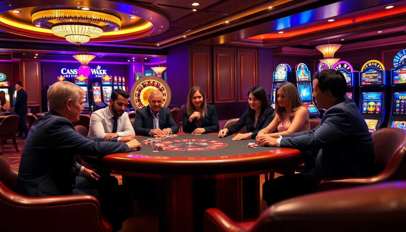 Exciting poker game at a luxurious casino setting, highlighting luck8 com elements.