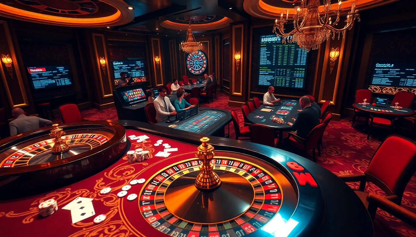 Engage in thrilling gambling action at https://88ii88.com/ with a vibrant casino scene showcasing poker chips and cards.