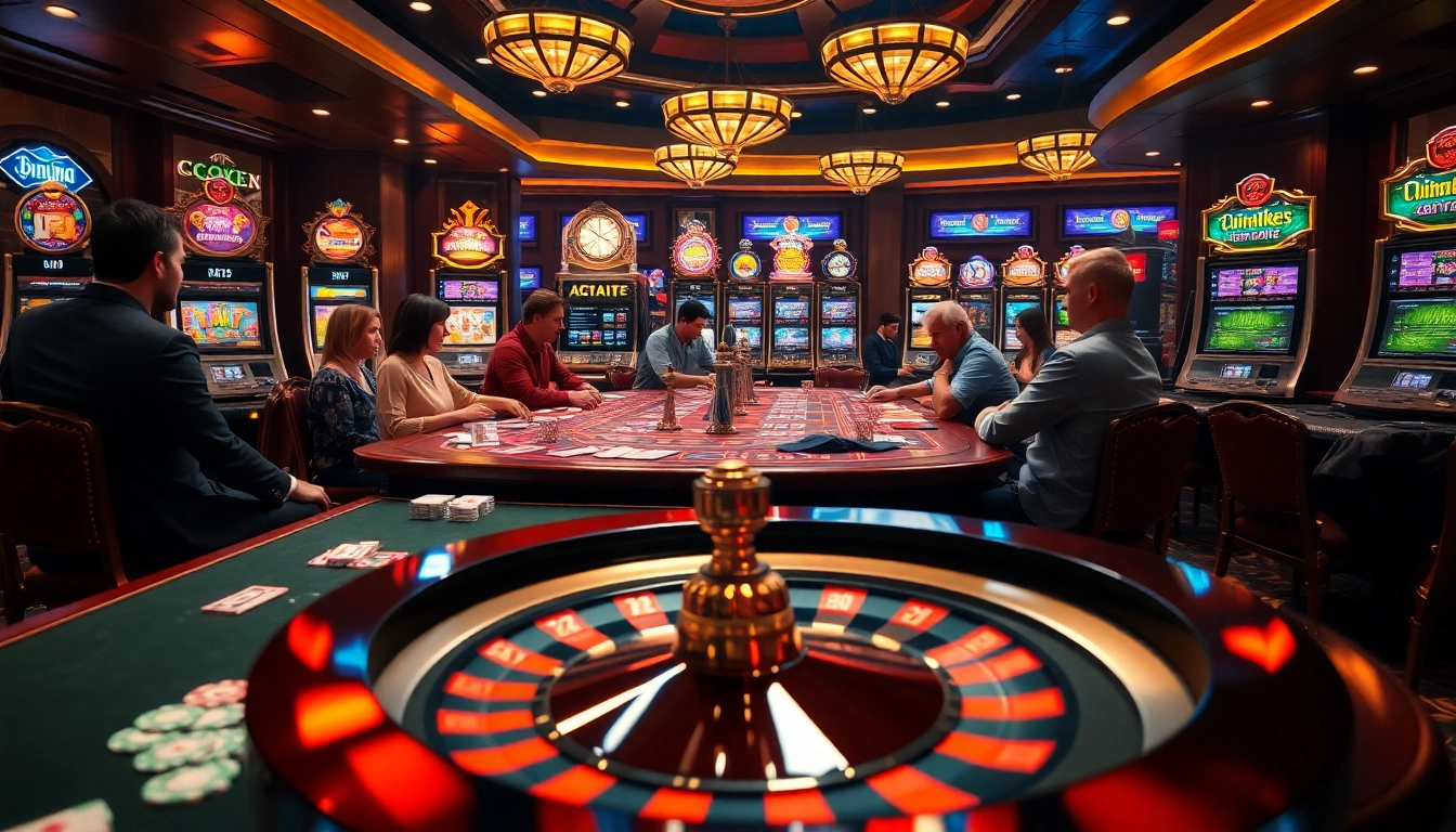 Players enjoying an exciting tg88 casino experience at a luxurious gaming table.
