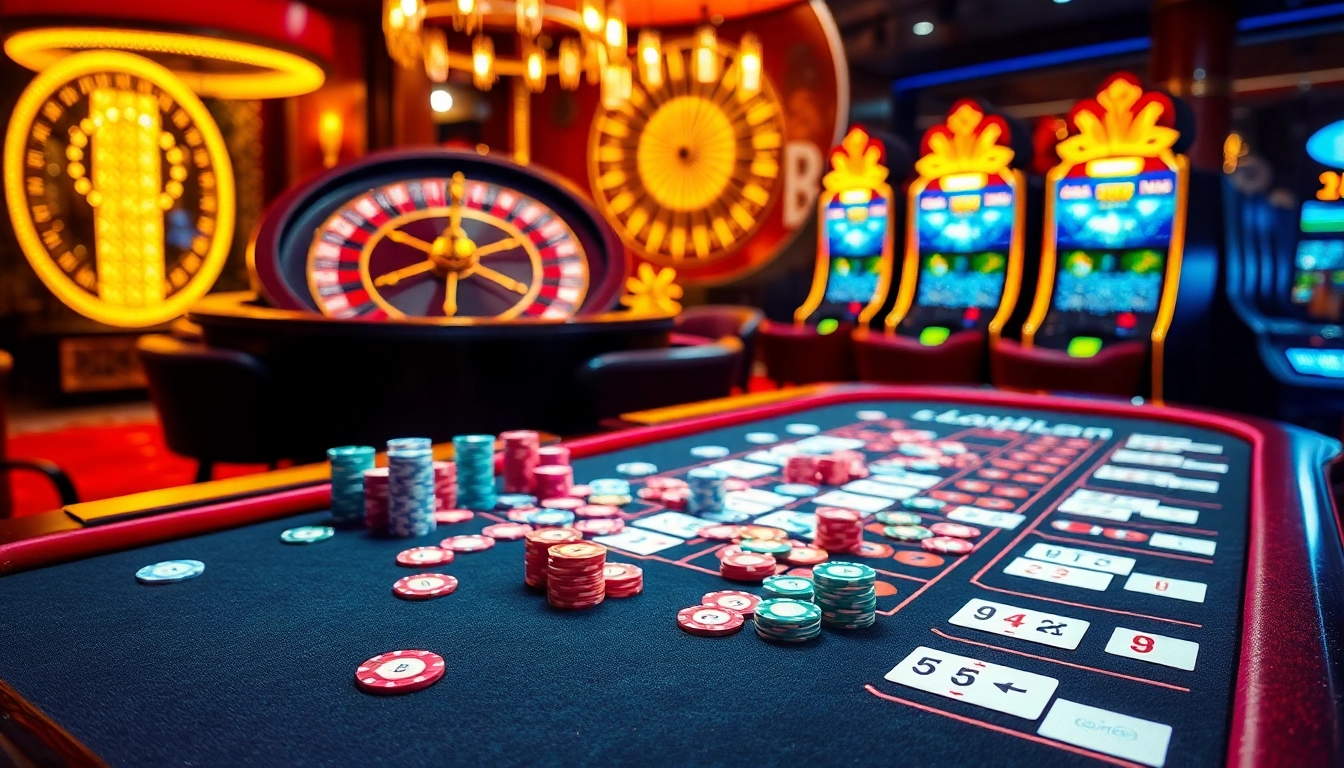 Players winning at the LuckyWin gaming table, showcasing thrill and excitement in a vibrant casino atmosphere.