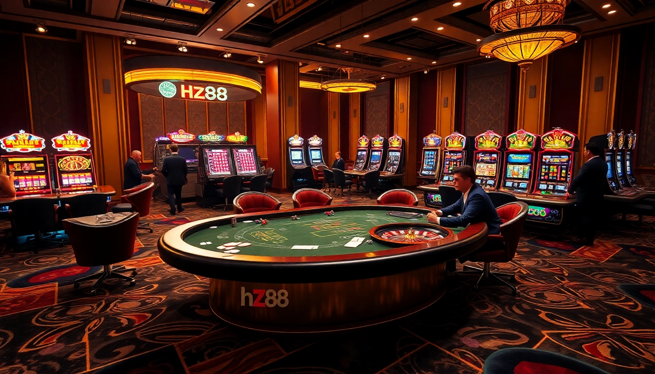 Experience high-stakes action at hz88 casino with vibrant tables, thrilling gameplay, and luxury decor.