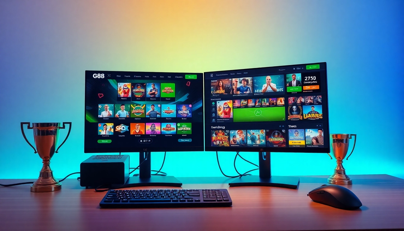 G88 gaming platform interface with vibrant colors and engaging games.