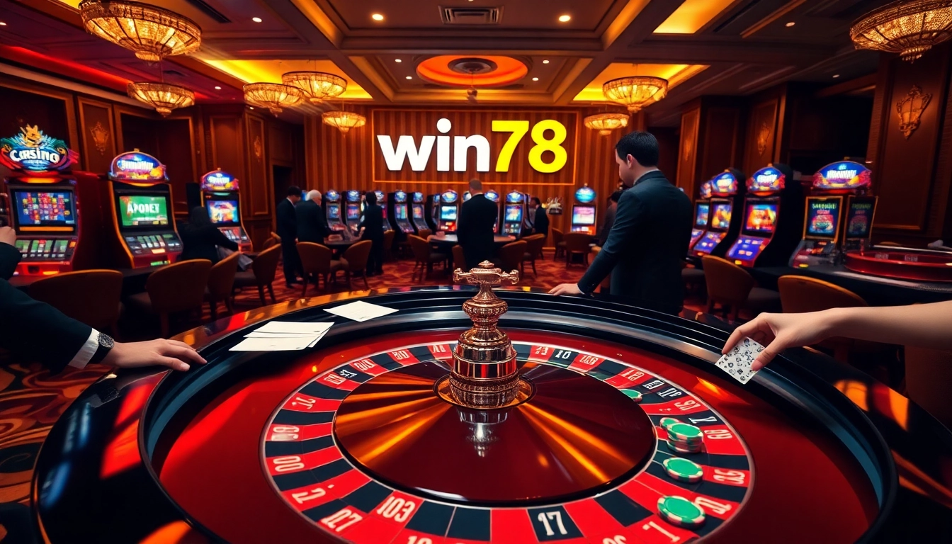 Experience thrilling gameplay at win78 with elegant casino tables and vibrant gaming visuals.